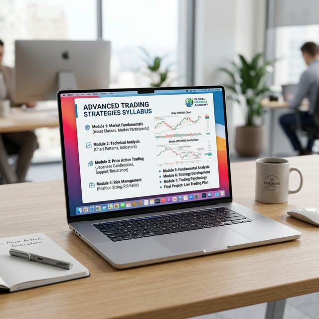 Trading Dashboard on Laptop